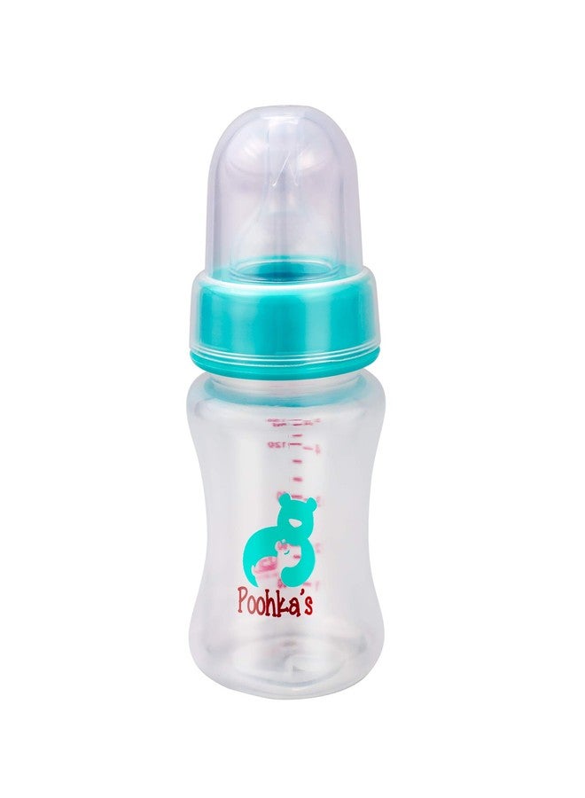 Small Wonder Baby Feeding Bottle Wide Neck Poohka's 150 ml Pack of 1, with Anti Colic Nipple, New Born/Infants/Toddler Upto 3 Years, BPA Free, Green Colour - Image 1