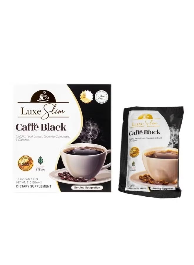 Luxe Slim Caffe Black 10 Sachets - Image 1