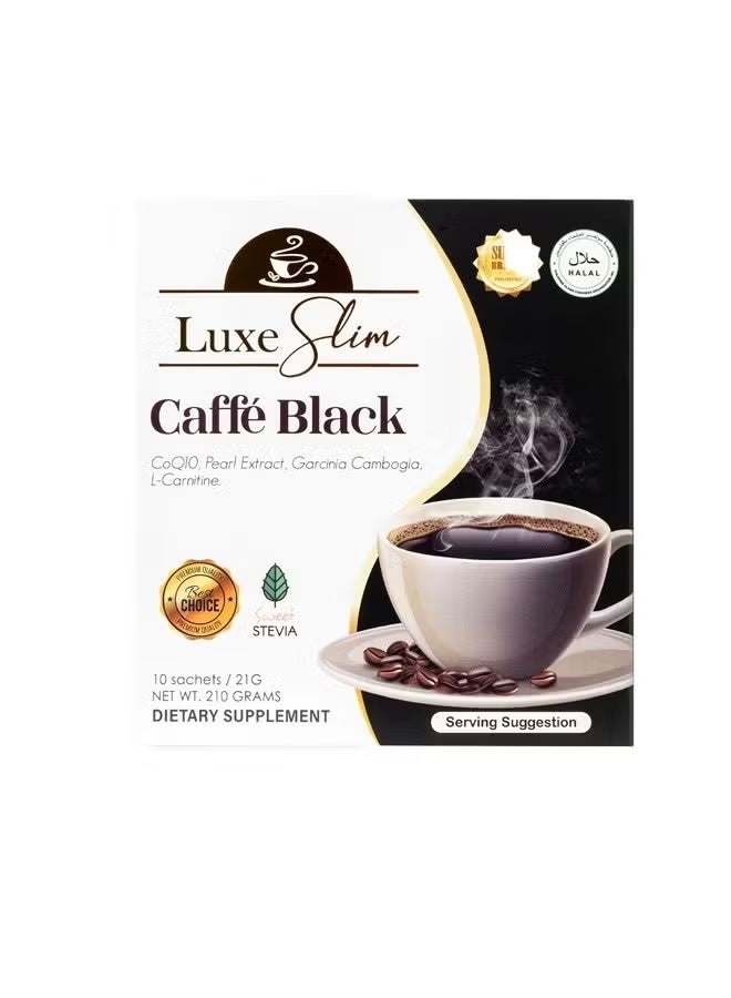 Luxe Slim Caffe Black 10 Sachets - Image 2
