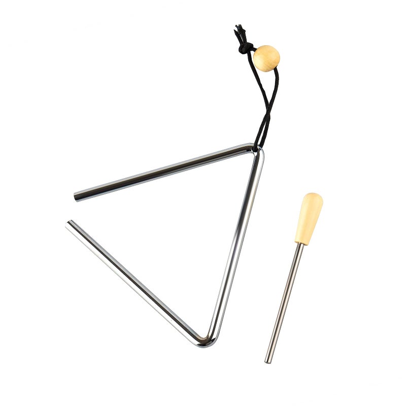Musfunny Triangle Musical Instrument with Striker, Rhythm Steel Triangles Hand Percussion (6 inch) - Image 5