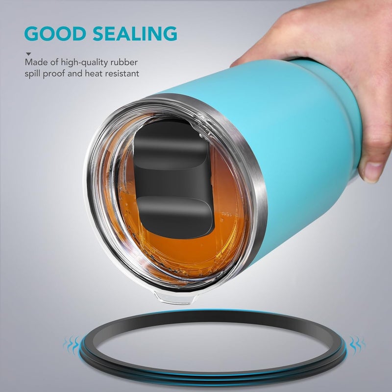 SOONSURE 10 oz Wine Tumbler Lid, Replacement Lids Compatible for YETI 6 oz Espresso Mugs, 8 oz Stackable Cup and 10 oz Tumbler, 2 Pack Travel Spill Proof Cup Lids Covers with Magnetic Slider Switch, BPA Free - Image 4