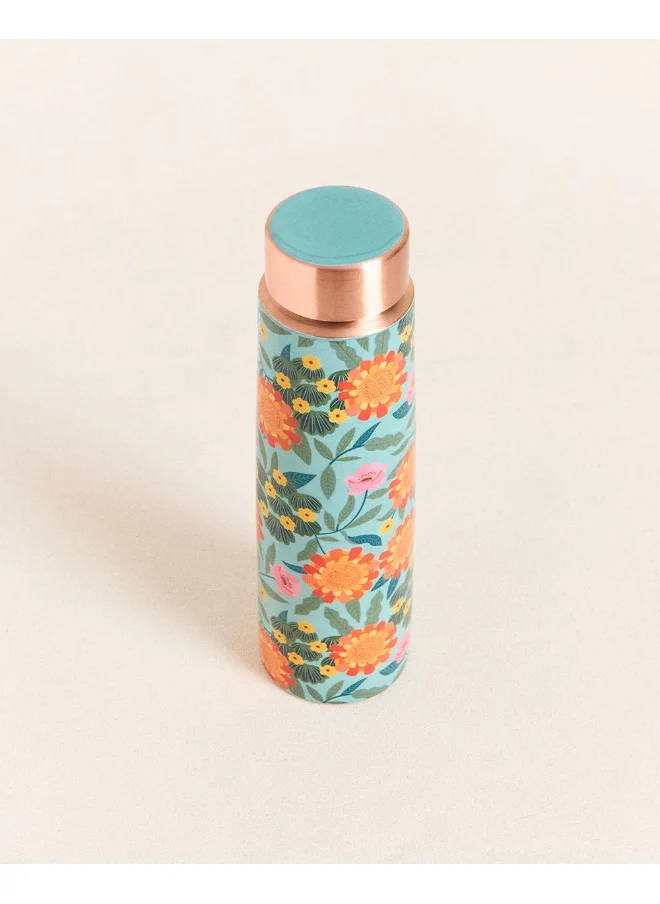 Chumbak Marigold Copper Bottle, 950ml