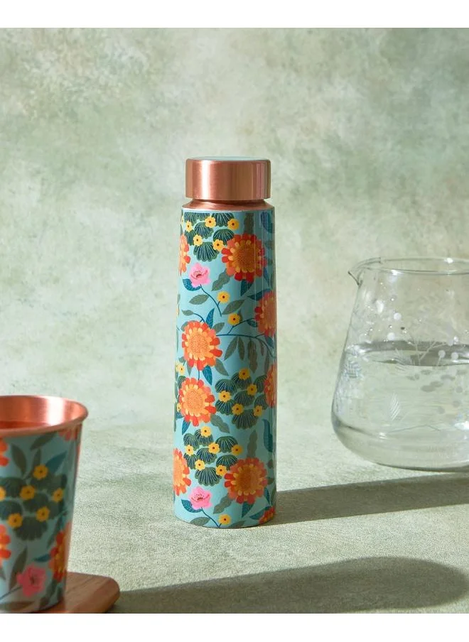 Chumbak Marigold Copper Bottle, 950ml