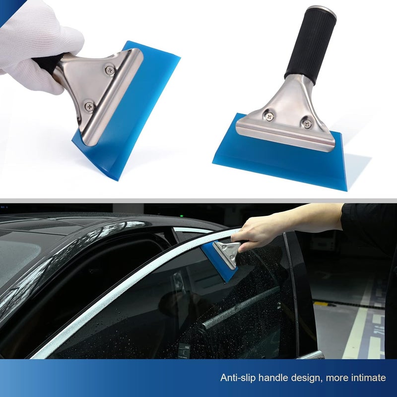 Ehdis ® Car Window Tint Tool Window Wrapping Tint Vinyl Installing Tool: Squeegees, Plastic Scrapers, Film Cutters, Felts - Image 4