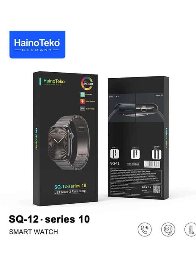 Haino Teko SQ 12 Series 10 Smart Watch Black - Image 1