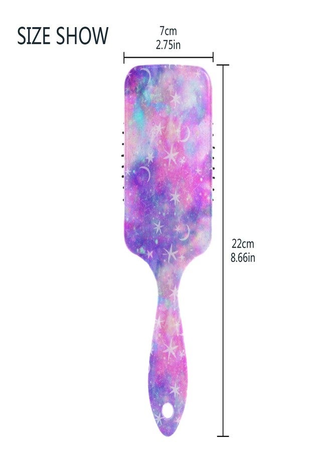 senya Galaxy Star And Moon Hair Brush for Wet & Dry Hair Grip Soft Bristles for Anti Static & Frizz Air Cushion Comb for Women Girls - Image 3