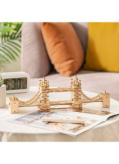 Rolife 3D Wooden Puzzles Diy London Tower Bridge Craft Model Kits For Adults To Build Birthday Gfit For Friends And Family  - Image 5