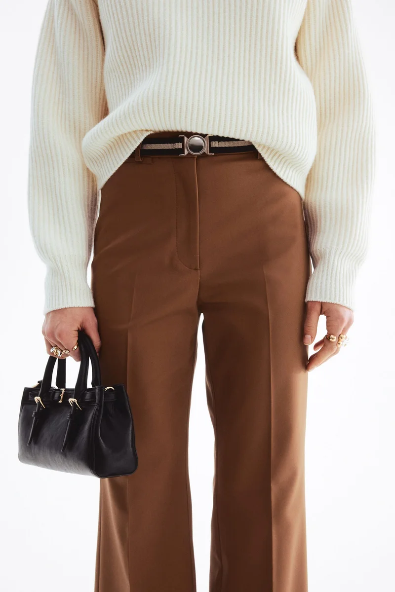 اتش اند ام بنطلون بقصة بووت كت مع حزام