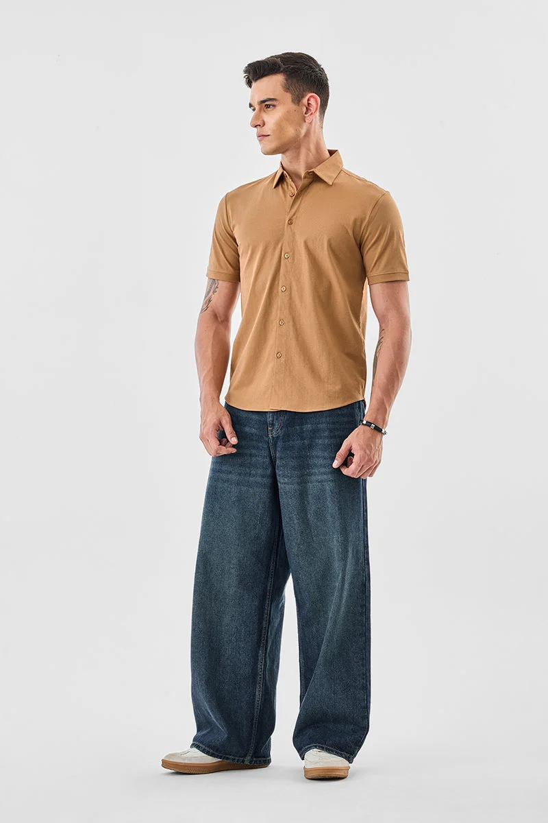 SNITCH Brown Regular Fit Shirt