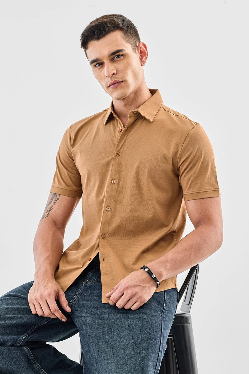 SNITCH Brown Regular Fit Shirt