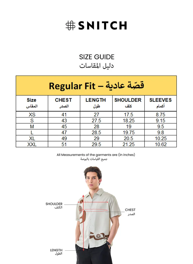 Snitch Brown Brown Regular Fit Shirt for Men | Best Price UAE