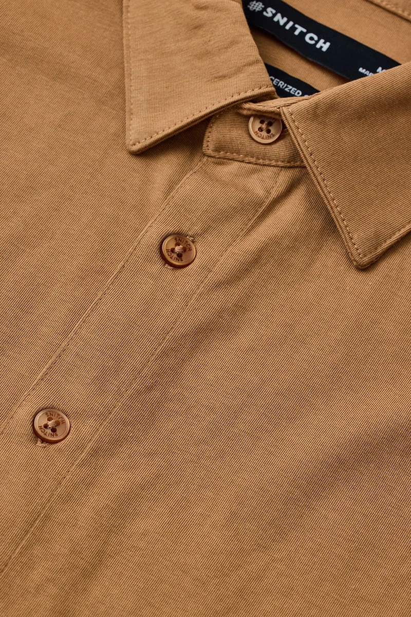 Snitch Brown Brown Regular Fit Shirt for Men | Best Price UAE