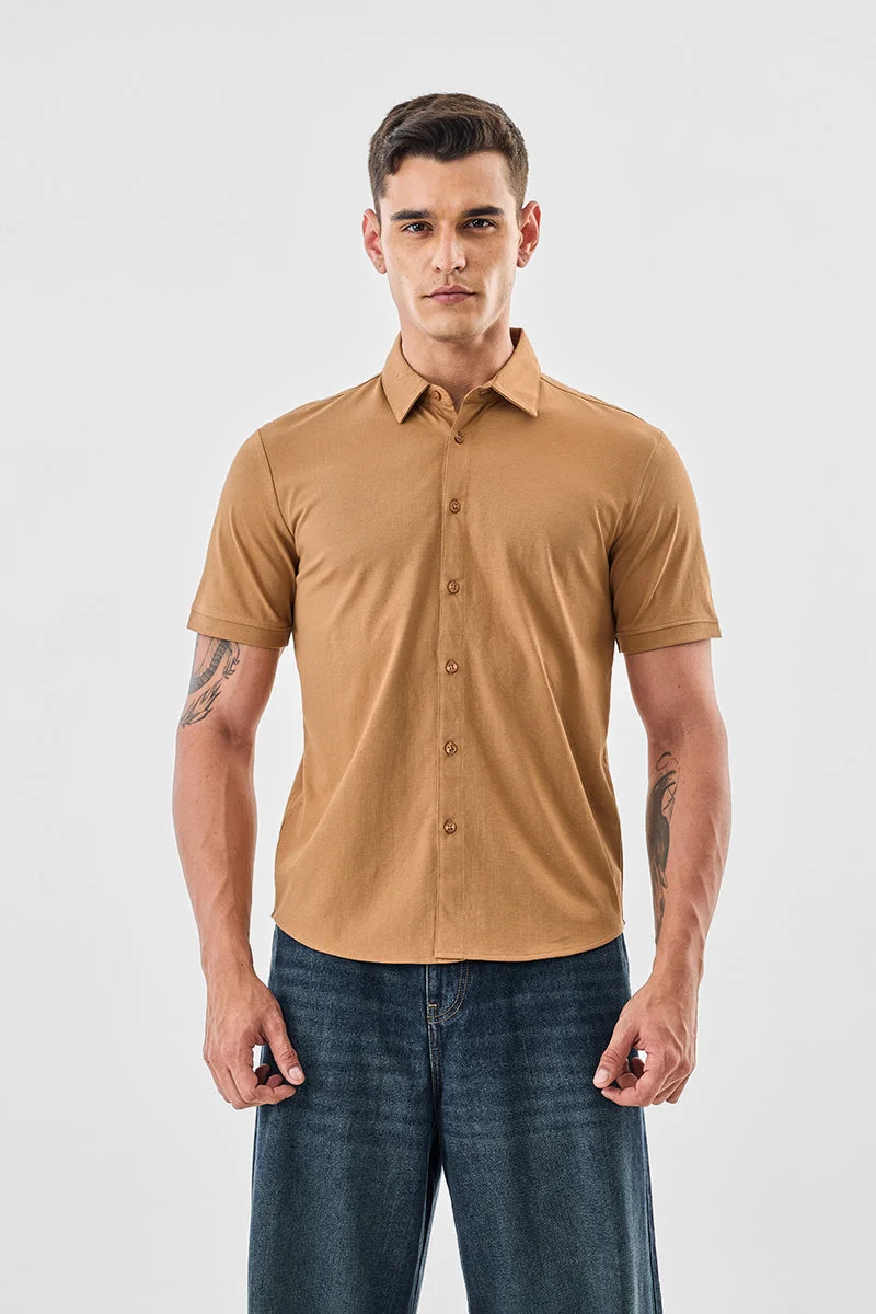 Snitch Brown Brown Regular Fit Shirt for Men | Best Price UAE