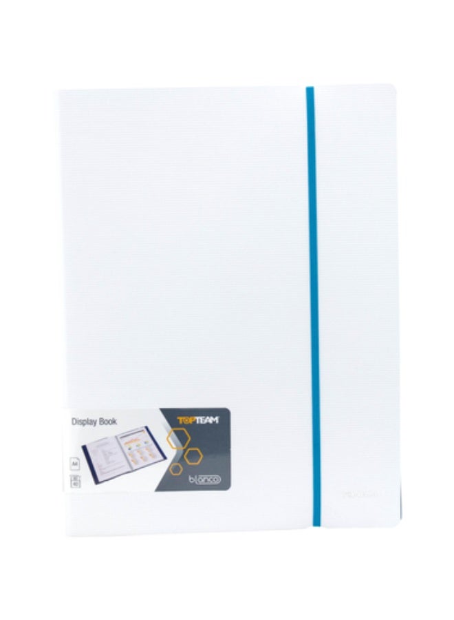 Display Book 40 PocketA4PolypropyleneWhite/Blue