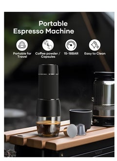 KASTWAVE Portable Espresso Machine Travel Coffee Maker, 2 in 1 Small Mini Presso Compatible with Nespresso Original Capsules, 18 Bar Pressure, Manual Aeropress Coffee Machine  - Image 2