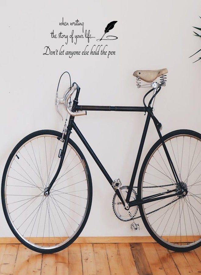 MOVANKRO When Writing The Story of Your Life Don’t Let Anyone Else Hold The Pen - Inspirational Quotes Wall Decals Carved Pure Vinyl Home Decoration - Image 4