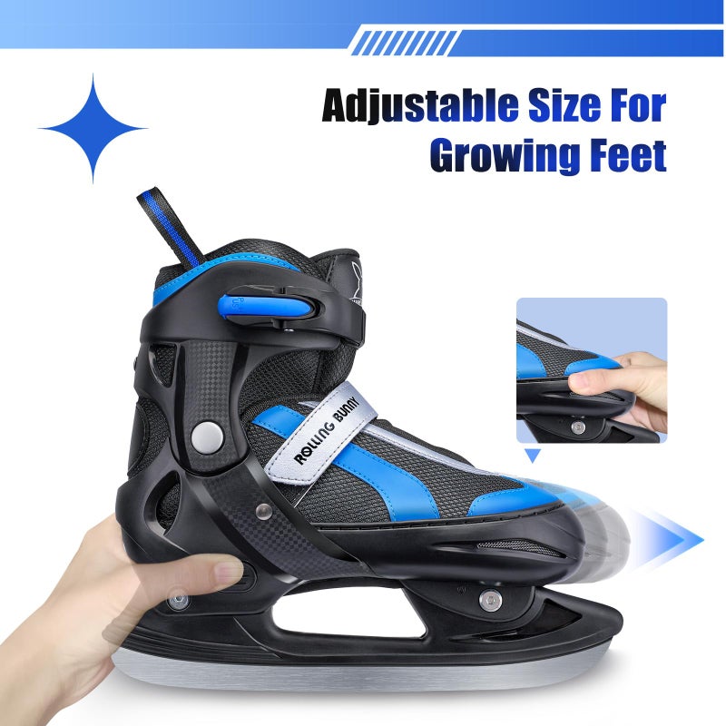 RollingBunny Adjustable Ice Skates for Kids: Ice Hockey Skates for Boy, Girl, Beginner, Youth, Junior, Suitable Outdoor and Skating - Image 5