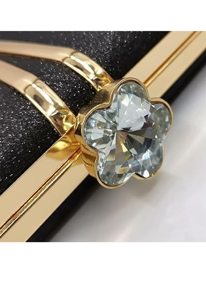 Captaintech Bag, Ladies Evening Bag with Backpack Chain, Elegant Envelope Bag for Wedding Party Banquets Black - Image 3