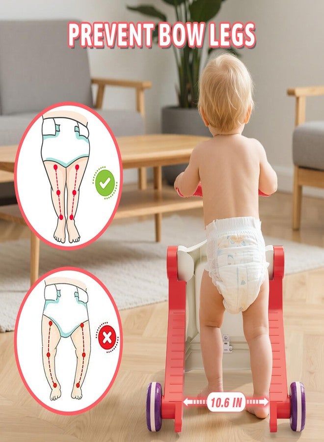 QDRAGON 5 in 1 Walker for Baby Girl, Baby Push Walkers, Assemble as Scooter/Motorbike/Activity Center/Detachable Panel, Walking Toys for Infants, Red - Image 4