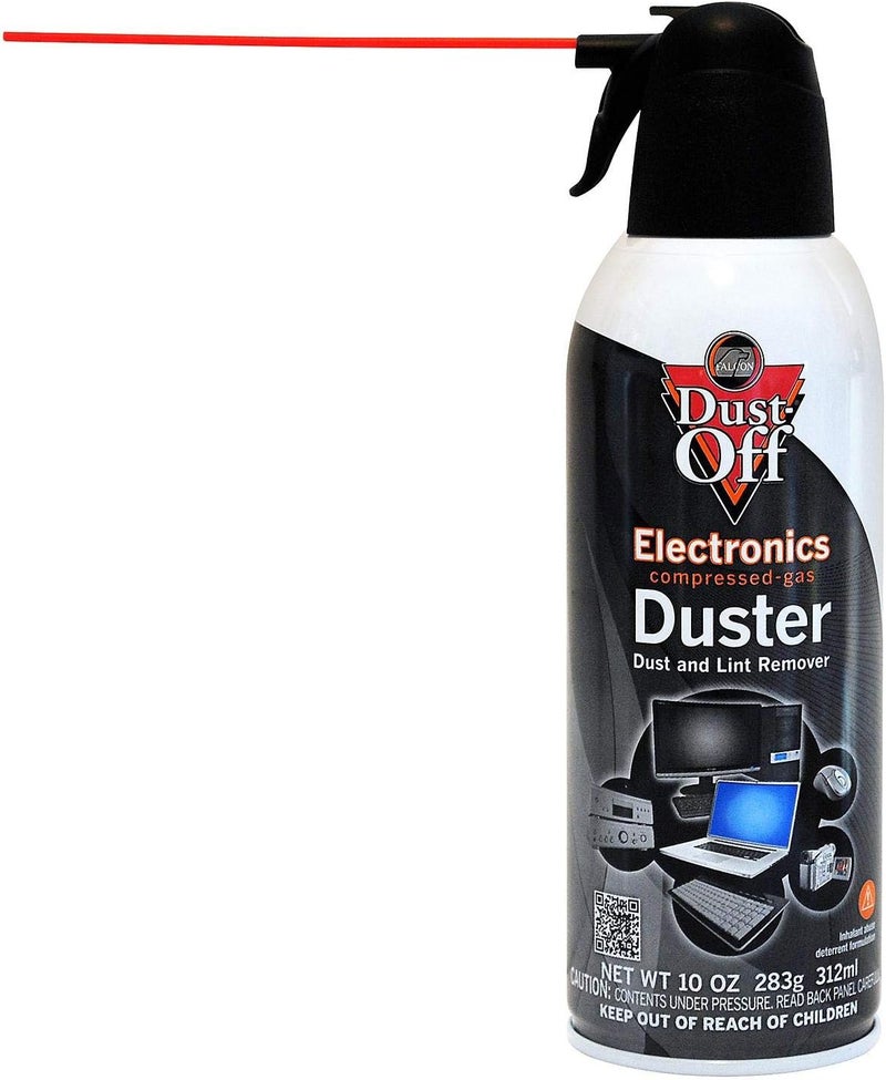 Disposable Compressed Gas Duster, 10 oz Cans, 2 Pack