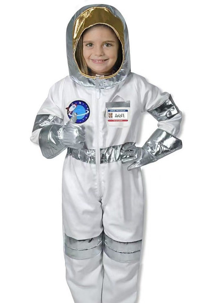 Stellar Explorer Children's Astronaut Costume Set (with Helmet + Gloves) | Role-Play Toy for Ages 4-12 | STEM Education + Party Performance - Image 5