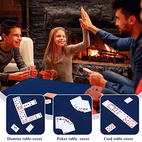 Frienda Game Table Cover Felt Game Tablecover Folding Tablecloth for Card for Playing Poker Cards Mahjong Puzzles Board Games, Table Not Included(Blue,34 x 34 x 4 Inch) - Image 5