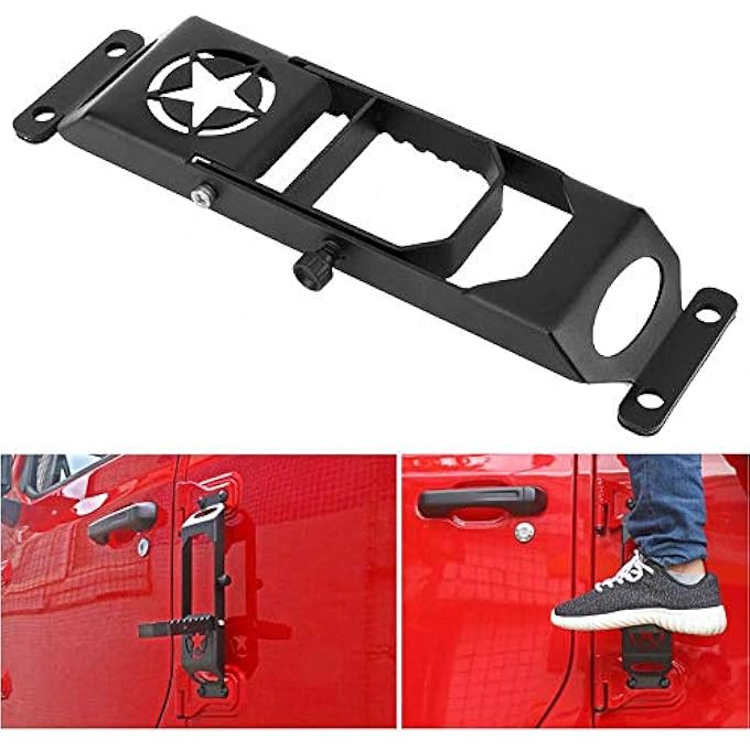 Non-Slip Door Hinge Pedal Folding Stepping Ladder Doorstep Fits for Wrangler JL 07-18,car styling - Image 2