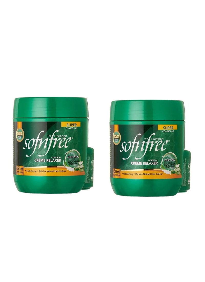 Aloe Vera Hair Straightening Cream - 450 ml (2 Pieces)