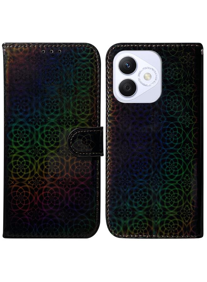 زبون جراب هاتف Honor X60i المصنوع من الجلد الملون مع مشبك مغناطيسي - Image 1