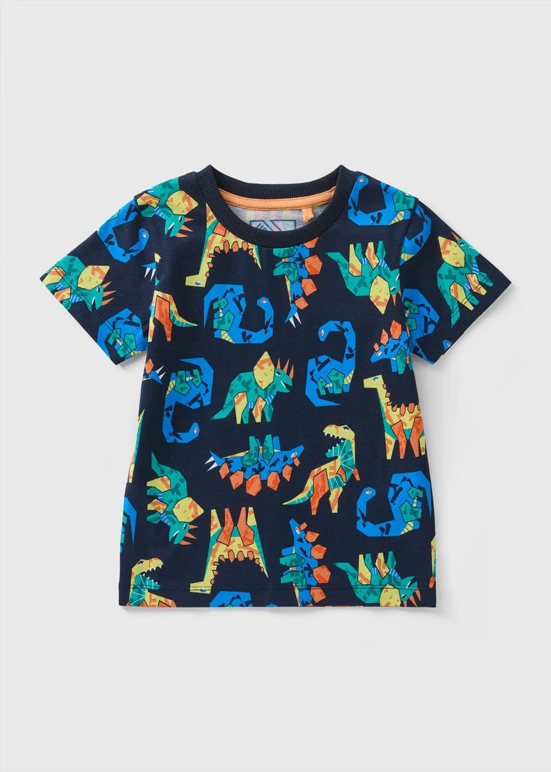 Matalan Boys Navy Dino T-Shirt
