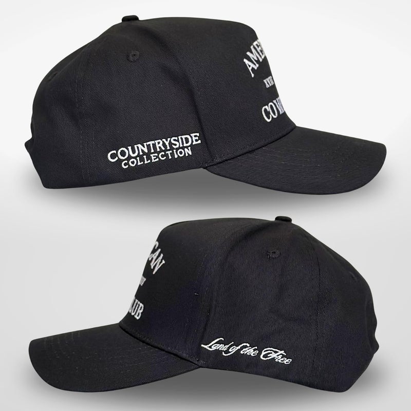CITRUSY Vintage Western Trucker Hat | Men & Women | Embroidered Trendy Caps | Country Cute Hats for Cowgirls & Cowboys | Camo Denim Cotton Styles | Snapback Hat (American Cowboy | Black) - Image 3