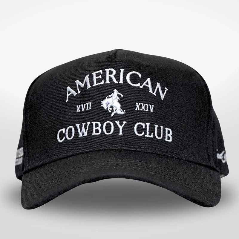 CITRUSY Vintage Western Trucker Hat | Men & Women | Embroidered Trendy Caps | Country Cute Hats for Cowgirls & Cowboys | Camo Denim Cotton Styles | Snapback Hat (American Cowboy | Black) - Image 2