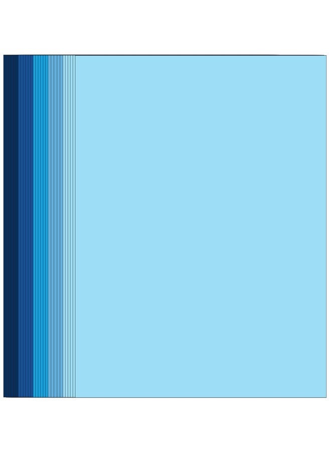 WEKOOSE Blues Cardstock Art Paper 20 Sheets 12 x 12 Craft Cover Stock Stash Pack- Assorted Colored Scrapbook 80lb Card Stock for Construction Crafts, Embossing, Quilling, Cardmaking - Image 1