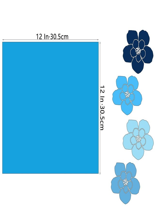 WEKOOSE Blues Cardstock Art Paper 20 Sheets 12 x 12 Craft Cover Stock Stash Pack- Assorted Colored Scrapbook 80lb Card Stock for Construction Crafts, Embossing, Quilling, Cardmaking - Image 4
