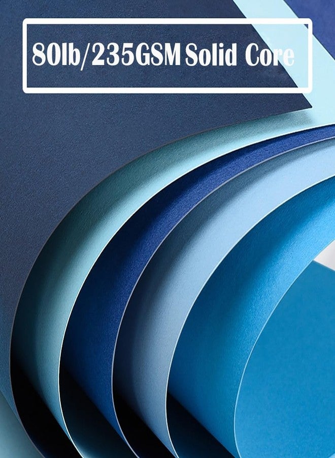 WEKOOSE Blues Cardstock Art Paper 20 Sheets 12 x 12 Craft Cover Stock Stash Pack- Assorted Colored Scrapbook 80lb Card Stock for Construction Crafts, Embossing, Quilling, Cardmaking - Image 5