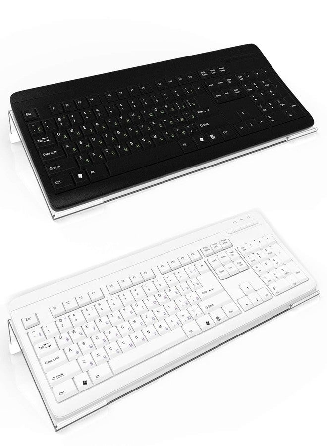 Richboom Clear Acrylic Tilted Computer Keyboard Holder for Easy Ergonomic Typing, Upgraded Version, Keyboard Stand with Silicone Anti-Slip Case for Office Desk, Home, School, Clear - Image 5