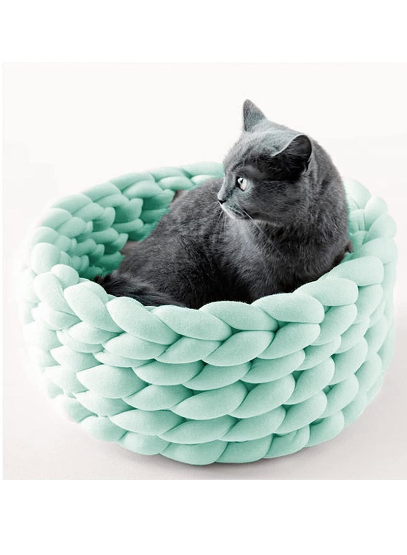 SYOSI Arm Knitting Yarn for Chunky Braided Knot Throw Blanket DIY Soft Extra Cotton Washable, Bulky Giant Yarn for Weave Craft Crochet Sofa Blanket Pillow Pet Bed 3CM W  36Feet L, 1.1LB - Image 5