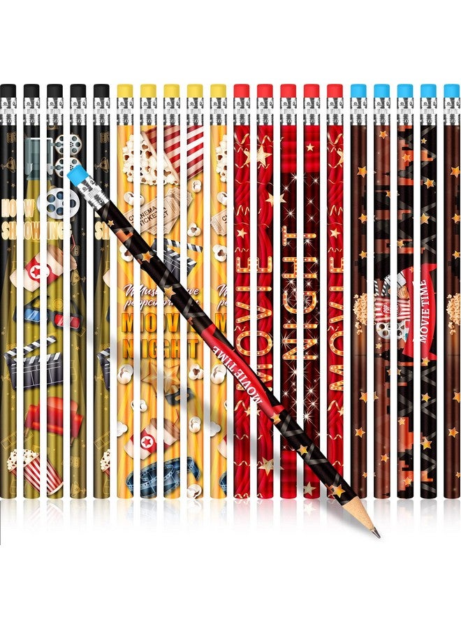 شير 36 قطعة من أقلام الرصاص ليلة الفيلم مع ممحاة أقلام الرصاص للعطلات بكميات كبيرة هدايا حفلات ليلة الفيلم للأطفال جائزة الكرنفال للطلاب هدايا الفصل هدايا عيد الميلاد هدايا الحفلات 4 أنماط - Image 1