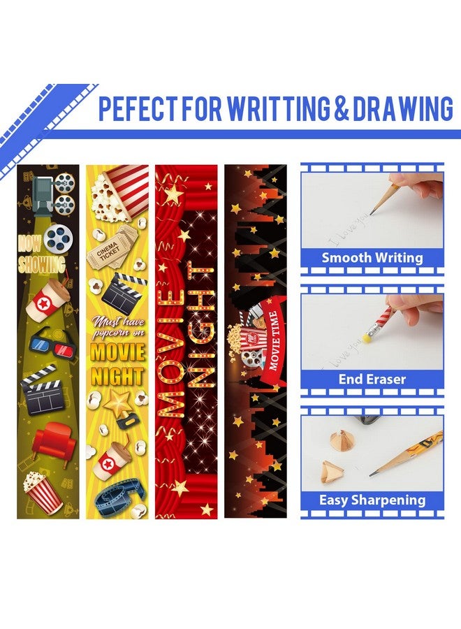 شير 36 قطعة من أقلام الرصاص ليلة الفيلم مع ممحاة أقلام الرصاص للعطلات بكميات كبيرة هدايا حفلات ليلة الفيلم للأطفال جائزة الكرنفال للطلاب هدايا الفصل هدايا عيد الميلاد هدايا الحفلات 4 أنماط - Image 5