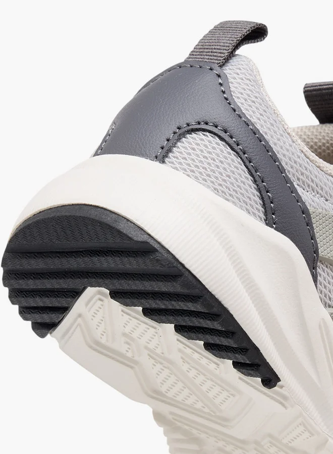 JUNIORS Boys Panelled Sneakers with Hook and Loop Closure