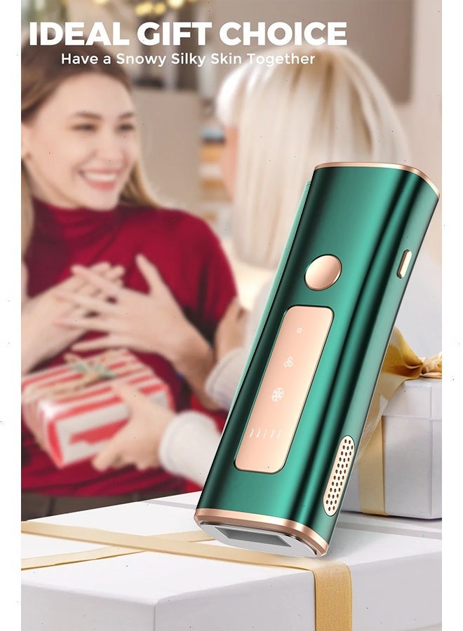 Laser Hair Removal, IPL Laser Hair Removal Device for Women & Men, Safe at-Home Nearly Painless  Ice-Cooling Contact, Long-Lasting Result for Full Body & Face Green - Image 4
