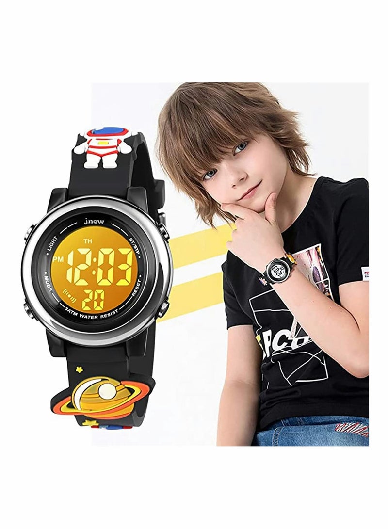 Toddler Kids Digital Watches for Girls Boys3D lovely Cartoon 7 Color Lights Waterproof Sport Electronic Wrist Watch with Alarm Stopwatch for 3-10 Year Children - Image 4