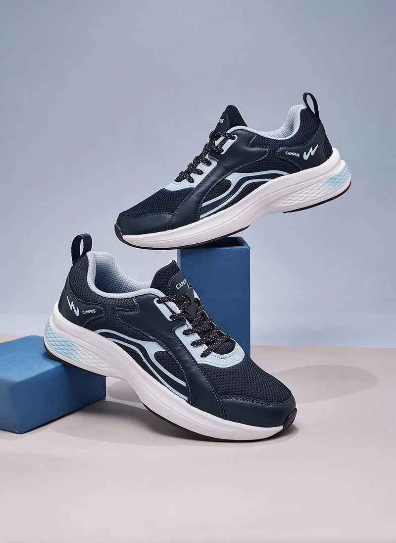 Campus  Women Stream Memory Foam Lace-Up Sneakers-Navy for Women | Best Price UAE