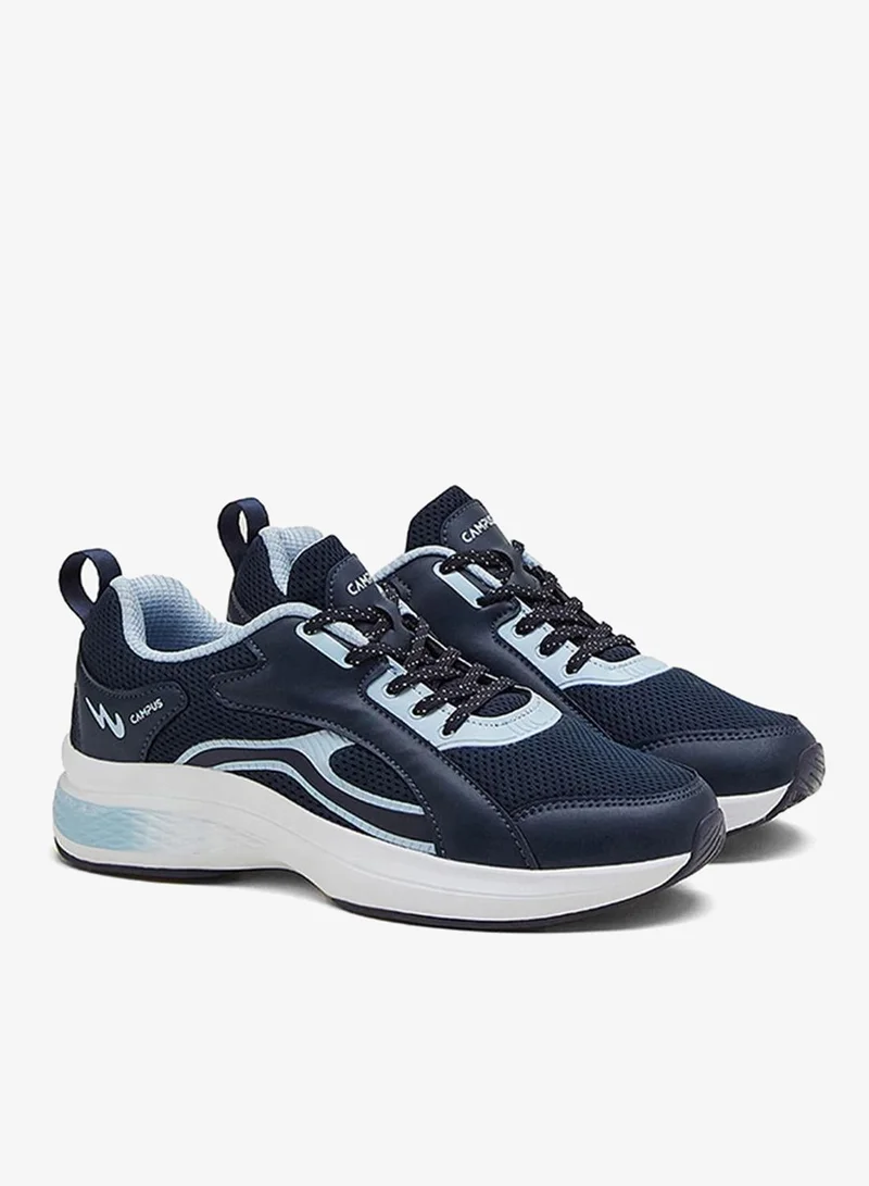 Campus  Women Stream Memory Foam Lace-Up Sneakers-Navy for Women | Best Price UAE