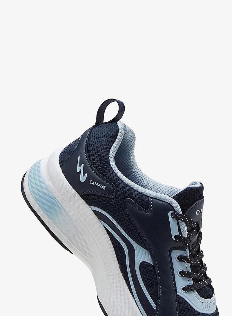 Campus  Women Stream Memory Foam Lace-Up Sneakers-Navy for Women | Best Price UAE
