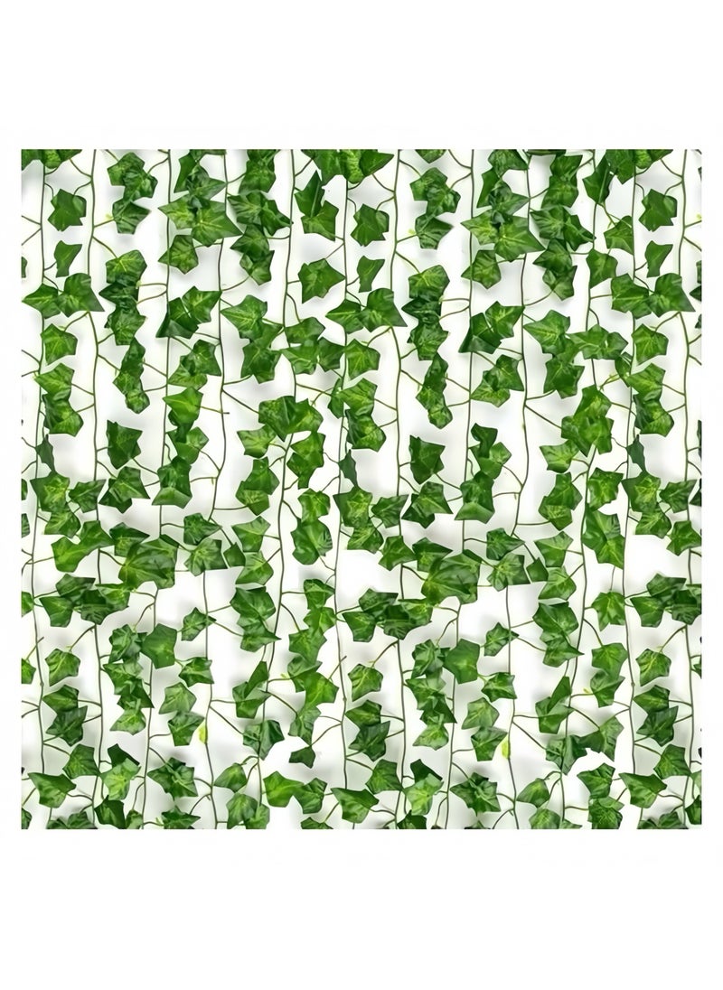 Lee Yon 12 Pcs Artificial Hanging Ivy Leaves multicolour 230cm  - Image 1