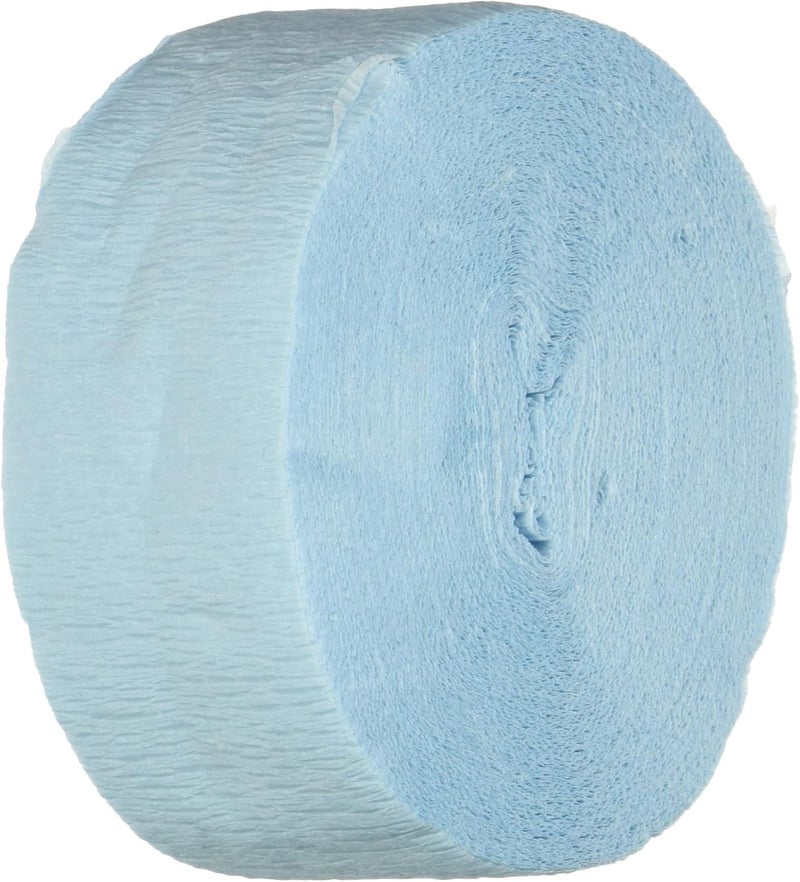 Beistle Light Blue Festive Crepe Streamer - 85 Feet Roll for Party Decorations
