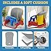 JWPEHOE Toddler Swing with Soft Cushion Foldable Indoor Outdoor Baby Swing Easy to Install Store for Backyard Play Blue - Image 4