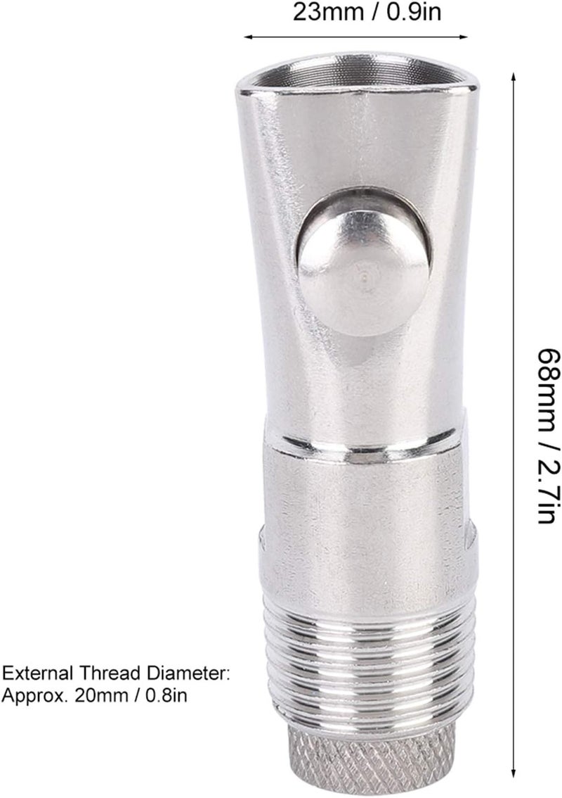 Zerodis Stainless Steel Automatic Pig Drinker, DN15 Flat Nozzle Waterer for Cattle Sheep Pig, 85mm, 5 Water Dispenser (68mm) - Image 4