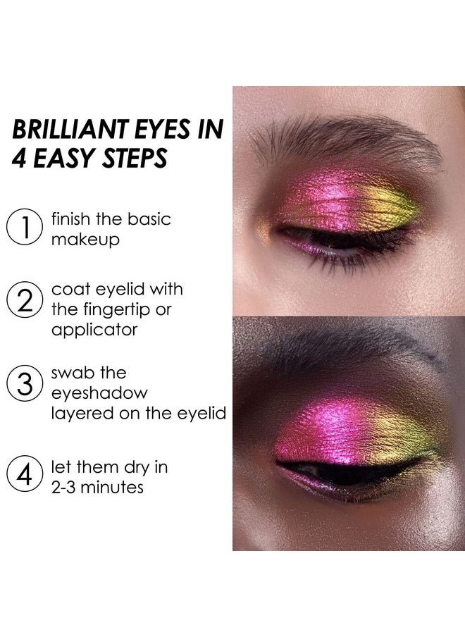FOCALLURE - FOCALLURE Chameleon Cream Eyeshadow,Intense Color Shifting Creamy Eye Shadows,Highly Pigmented Metallic,Shimmer,Multi-Reflective Finishes,Chit Chat - Image 1